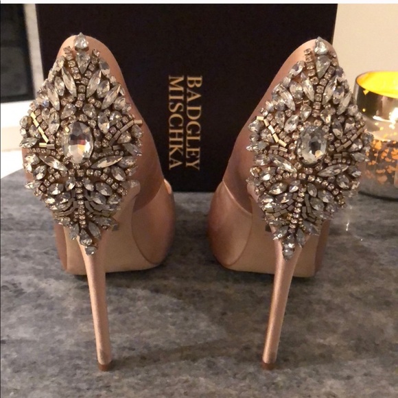 Badgley Mischka Studded Heels - Picture 2 of 8